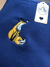 Load image into Gallery viewer, Fox and Butterfly Embroidered Sweatshirt for Fox Lovers