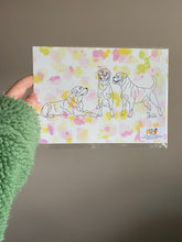 Load image into Gallery viewer, Rottweiler Doodle art print | A5 hand drawn dog print - great gift for Rotty lovers and owners