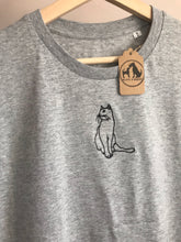 Load image into Gallery viewer, Cat Organic T-shirt- Gifts for cat lovers and owners.