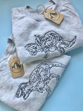 Load image into Gallery viewer, Children’s Embroidered Dinosaur Sweatshirt - Gifts for dino loving kids.