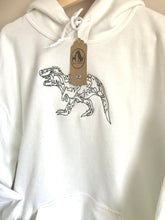 Load image into Gallery viewer, Embroidered T-Rex Hoodie for dinosaur lovers