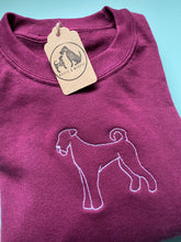 Load image into Gallery viewer, Embroidered Airedale Silhouette Sweatshirt- Gifts for Terrier lovers and owners