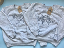 Load image into Gallery viewer, Children’s Embroidered Dinosaur Sweatshirt - Gifts for dino loving kids.