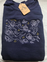 Load image into Gallery viewer, Intergalactic Dogs - Space dogs embroidered Sweatshirt / Hoodie for dog lovers