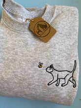 Load image into Gallery viewer, Spring Cat Outline Sweatshirt - Gifts for cat owners and lovers.