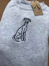Load image into Gallery viewer, Embroidered Sighthound Sweatshirt- Gifts for Whippet, greyhound, galgo, lurcher lovers and owners