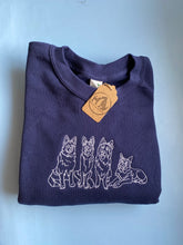 Load image into Gallery viewer, Embroidered GSD Sweatshirt - for German Shepherd/ Alsatian Lovers