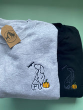 Load image into Gallery viewer, Embroidered Dog Breed Halloween Sweatshirt / t-shirt - multiple breeds available.