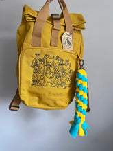 Load image into Gallery viewer, Dog Club Backpack for Dog Lovers and Owners- colourful embroidered compact rucksack  for your adventures