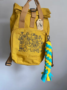 Dog Club Backpack for Dog Lovers and Owners- colourful embroidered compact rucksack  for your adventures