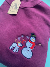 Load image into Gallery viewer, Christmas Snow Dog  Sweatshirt - Festive dogs sweater for dog lovers