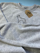 Load image into Gallery viewer, Embroidered GSD Silhouette Sweatshirt- Gifts for German Shepherd Dog lovers and owners
