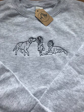 Load image into Gallery viewer, Embroidered Setter Sweatshirt- For Irish red setter, Gordon setter and English setter owners