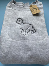 Load image into Gallery viewer, Embroidered Spaniel Silhouette Sweatshirt- Gifts for Cocker spaniel lovers and owners