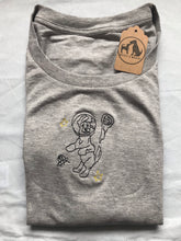 Load image into Gallery viewer, Intergalactic Dogs T-shirt - Space  Spaniel dog with asteroid
