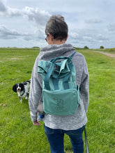 Load image into Gallery viewer, Spring Dog Breed Outline Backpack for Dog Lovers and Owners- colourful embroidered compact rucksack for your adventures
