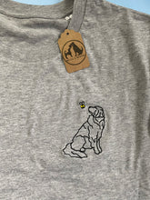 Load image into Gallery viewer, Leonberger Outline T-shirt - embroidered Leonberger organic tee for dog lovers and owners