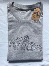 Load image into Gallery viewer, Embroidered Staffy T-shirt- Gifts for Staffordshire bull terrier owners