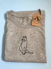 Load image into Gallery viewer, Cat Organic T-shirt- Gifts for cat lovers and owners.