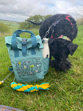 Load image into Gallery viewer, Spring Dogs Backpack for Dog Lovers and Owners- colourful embroidered compact rucksack for your adventures