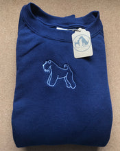 Load image into Gallery viewer, Embroidered Kerry Blue Silhouette Sweatshirt- Gifts for Kerry blue terrier lovers and owners