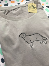 Load image into Gallery viewer, Embroidered Golden Retriever T-shirt - Gifts for goldie lovers and owners