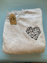 Load image into Gallery viewer, Heart Otter Sweatshirt - For animal Lovers