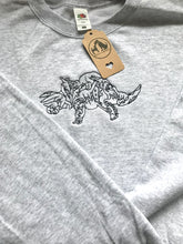 Load image into Gallery viewer, Embroidered Triceratops Dinosaur Sweatshirt