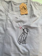 Load image into Gallery viewer, IMPERFECT- Collie Bee T-shirt -XL LIGHT BLUE. (2)