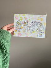 Load image into Gallery viewer, Dachshund Doodle art print  | A5 hand drawn dog print - great gift for Sausage dog lovers and owners