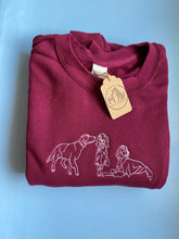 Load image into Gallery viewer, Embroidered Setter Sweatshirt- For Irish red setter, Gordon setter and English setter owners
