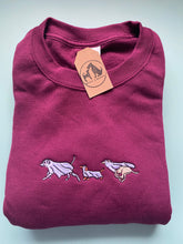 Load image into Gallery viewer, Embroidered Dog Ghosts Sweatshirt/ hoodie for dog lovers and spooky witches ready for Halloween