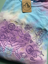 Load image into Gallery viewer, TIE DYE Intergalactic Dogs Organic T-shirt- Gifts for dog lovers and owners