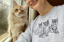 Load image into Gallery viewer, Custom Embroidered Pet Sweatshirt - For Animal Lovers
