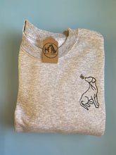 Load image into Gallery viewer, Spring Labrador Outline Sweatshirt - Gifts yellow, red, chocolate, black and silver Labrador owners and lovers.