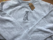 Load image into Gallery viewer, Embroidered Sighthound Sweatshirt- Gifts for Whippet, greyhound, galgo, lurcher lovers and owners