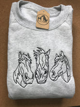 Load image into Gallery viewer, Embroidered Horse Sweatshirt - Gifts for horse lovers and riders