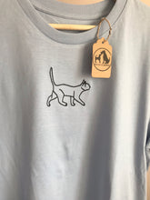 Load image into Gallery viewer, Embroidered Cat Walking Silhouette Sweatshirt- Gifts for Cat lovers and owners