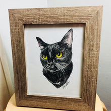 Load image into Gallery viewer, Custom Hand Drawn Pet Portrait - Head and Bust Only