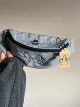 Load image into Gallery viewer, Custom Dog Walking Bum Bag- breed silhouette recycled embroidered waist pack. The perfect gift for dog parents, dog walkers and dog groomers