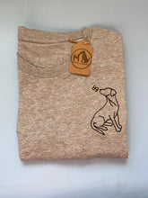Load image into Gallery viewer, Labrador Outline T-shirt - embroidered lab organic tee for dog lovers and owners