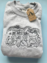 Load image into Gallery viewer, Embroidered Cats Sweatshirt - The perfect gift for cat lovers & owners
