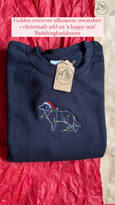 *ADD ON ITEM* add Santa hat/ reindeer antlers/ fairy lights to any of our silhouette style, doodle dogs and custom pieces!