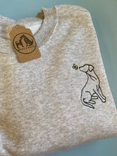 Load image into Gallery viewer, Spring Labrador Outline Sweatshirt - Gifts yellow, red, chocolate, black and silver Labrador owners and lovers.