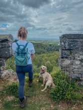 Load image into Gallery viewer, Spring Dog Breed Outline Backpack for Dog Lovers and Owners- colourful embroidered compact rucksack for your adventures