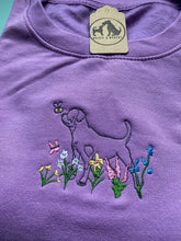 Load image into Gallery viewer, SILHOUETTE STYLE Wildflower Dogs Sweatshirt - Embroidered sweater for dog lovers