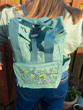 Load image into Gallery viewer, Spring Dogs Backpack for Dog Lovers and Owners- colourful embroidered compact rucksack for your adventures