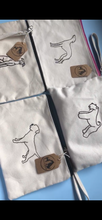 Load image into Gallery viewer, Dog Lover Accessories Pouch / Make up bag / travel bag / sewing bag.