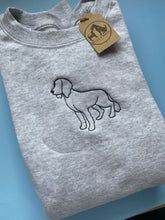 Load image into Gallery viewer, Embroidered Spaniel Silhouette Sweatshirt- Gifts for Cocker spaniel lovers and owners