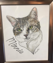 Load image into Gallery viewer, Custom Hand Drawn Pet Portrait - Head and Bust Only
